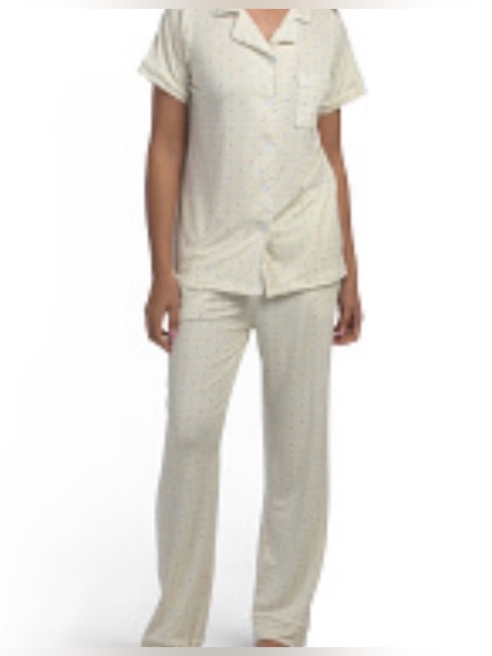 Cozy Soft Velvet Nicole Miller Pajama Set L